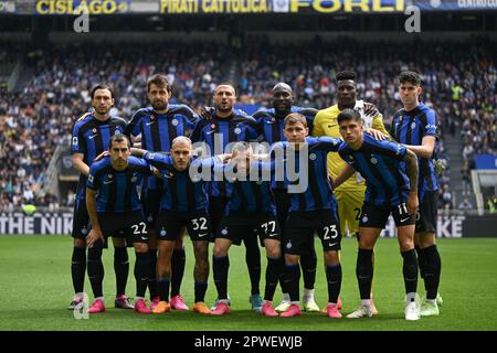 Milan, Italie. 30th avril 2023. Composition de l'Inter FC pendant la série italienne Un match de football entre l'Inter FC Internazionale SS Lazio le 30 de avril 2023 au stade Giuseppe Meazza San Siro Siro à Milan, Italie. Credit: Tiziano Ballabio/Alamy Live News Credit: Tiziano Ballabio/Alamy Live News Banque D'Images