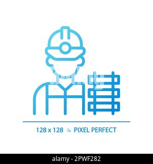Icône de vecteur linéaire à gradient parfait pour les cheminots Illustration de Vecteur