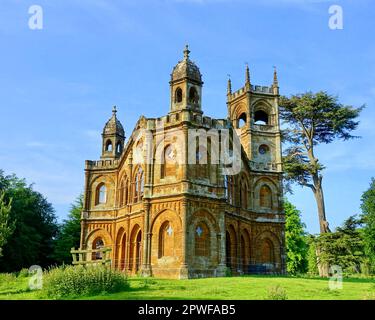 Temple gothique, Stowe, Buckinghamshire, Angleterre Banque D'Images