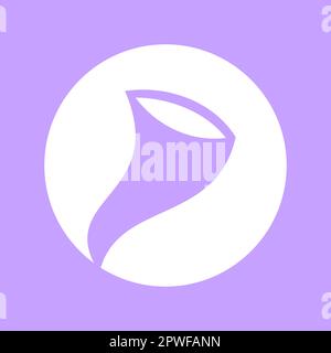 Icône Tornado - symbole d'air des éléments, graphiques vectoriels simples et propres, illustration numérique plate en noir, violet et blanc Illustration de Vecteur