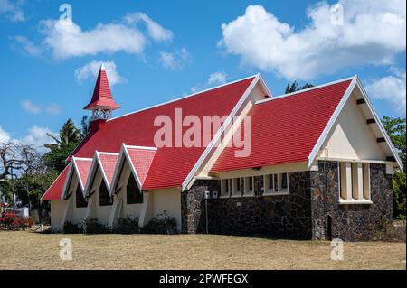 Église notre-Dame Auxiliatrice, Cap Malheureux, Maurice, Afrique Banque D'Images