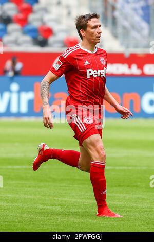 Düsseldorf, Allemagne. 30th avril 2023. Marcel Sobottka (Fortuna Duesseldorf) Düsseldorf, Allemagne, 30.04.2023. Fortuna Düsseldorf contre Karlsruher SC, football, 2. Bundesliga, 30. Matchday, saison 2022/2023. LES RÉGLEMENTATIONS DFL INTERDISENT TOUTE UTILISATION DE PHOTOGRAPHIES COMME SÉQUENCES D'IMAGES ET/OU QUASI-VIDÉO. Credit: ANT Palmer / Alamy Live News Credit: ANT Palmer / Alamy Live News Banque D'Images