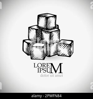 Esquisser les cubes des enfants. Illustration vectorielle Illustration de Vecteur