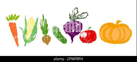 Ensemble de légumes. Illustration vectorielle Illustration de Vecteur