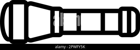 illustration vectorielle d'icône de ligne de crime de lampe de poche de police Illustration de Vecteur