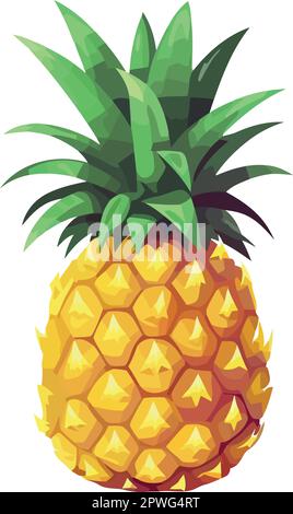 L'ananas mûr symbolise une collation tropicale saine Illustration de Vecteur