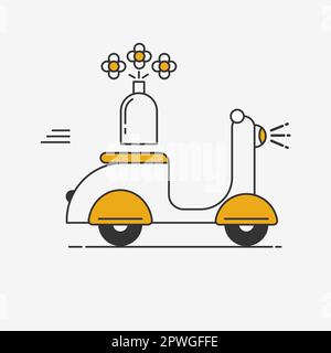 Livraison express moto icône symbole, conception plate pour applications et sites Web, isolé sur fond blanc, vecteur Illustration de Vecteur