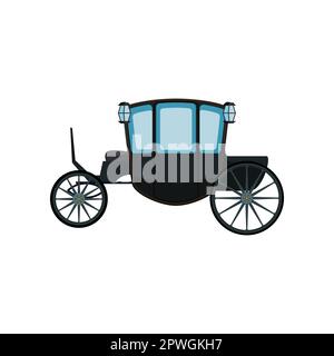 Chariot noir pour royals sans chevaux illustration vectorielle Illustration de Vecteur