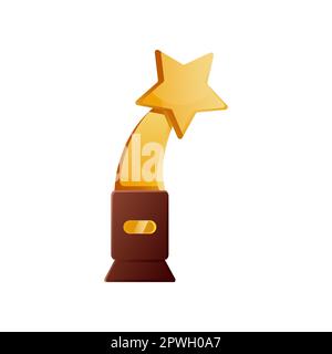 Prix Star Gold pour les gagnants et les héros Illustration de Vecteur