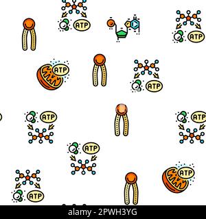 biotechnologie chimie science vecteur sans couture motif mince illustration Illustration de Vecteur