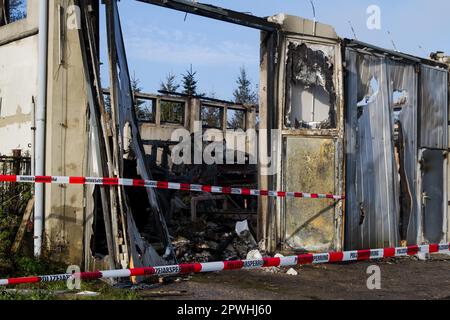 Fire garage Estate Guentersberge 2014 Banque D'Images