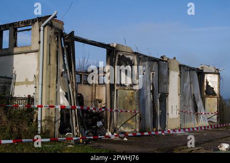 Fire garage Estate Guentersberge 2014 Banque D'Images