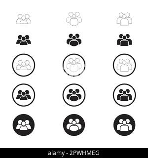 Jeu d'icônes utilisateur Illustration de Vecteur