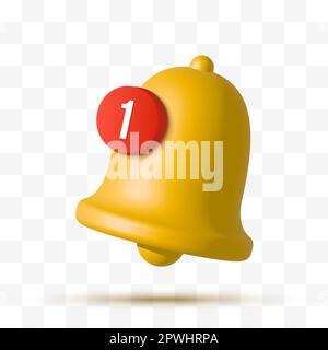 Sonnerie de notification. Alarme de message manqué. Icône vecteur Illustration de Vecteur