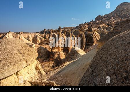 Cappadoce Pasabagi Fairy cheminées vue Banque D'Images