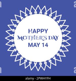 Bonne fête des mères. 14 mai. Concept de vacances. Modèle pour arrière-plan, bannière, carte, affiche avec inscription de texte. Illustration vectorielle. Illustration de Vecteur
