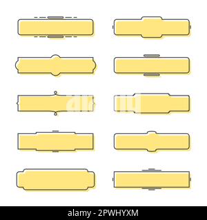 Modèle de bannière de texte. Cadre de texte simple rectangle de style moderne. Cadre de bordure de ligne pour le texte. Illustration de Vecteur