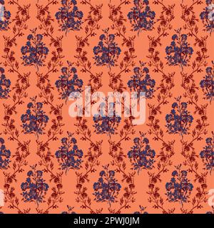 Motif fleurs pour le motif de costume en tissu pour femme Illustration de Vecteur