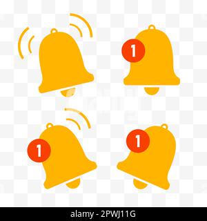 Sonnerie de notification. Alarme de message manqué. Icône vecteur Illustration de Vecteur