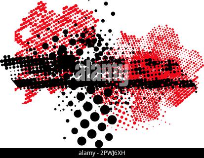 Grunge l'arrière-plan demi-ton. Arrière-plan pop art Illustration de Vecteur