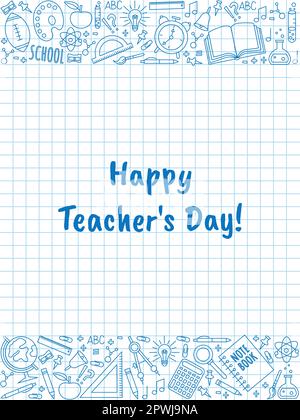 Carte de fête des enseignants ! Illustration de Vecteur