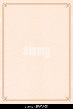 Magnifique cadre décoratif pour un document ou un certificat. Illustration de Vecteur
