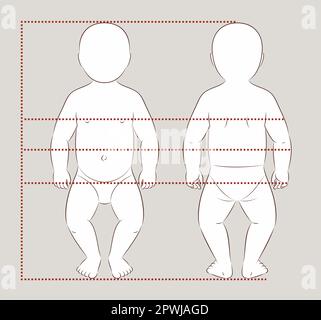 Figure d'un bébé. Avant et arrière. Illustration de Vecteur