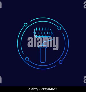 Icône de ligne de rouleaux de débouchage Bee, vecteur Illustration de Vecteur
