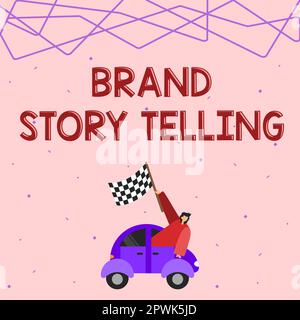 Affiche manuscrite racontant l'histoire de la marque, aperçu de l'entreprise insuffler une vie à une marque un contenu attrayant Banque D'Images