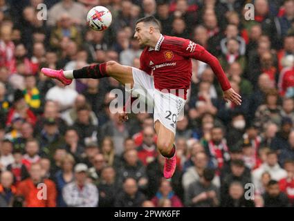 Manchester, Royaume-Uni. 30th avril 2023. Diogo Dalot de Manchester United lors du match de la Premier League à Old Trafford, Manchester. Crédit photo à lire: Andrew Yates/Sportimage crédit: Sportimage Ltd/Alay Live News Banque D'Images