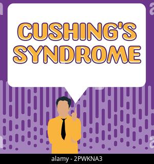 L'écriture affiche le texte syndrome de Cushing, Business présentent un trouble causé par la surproduction d'hormone corticostéroïde Banque D'Images