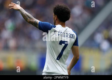 Milan, Italie. 30th avril 2023. Felipe Anderson de SS Lazio gestes pendant la série Un match entre le FC Internazionale et SS Lazio au Stadio Giuseppe Meazza sur 30 avril 2023 à Milan Italie . Credit: Marco Canoniero / Alamy Live News Banque D'Images