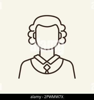 Icône de ligne de juge Illustration de Vecteur