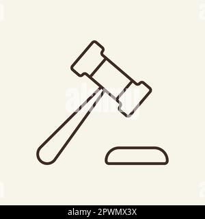 Icône de la ligne de gavage du jury Illustration de Vecteur