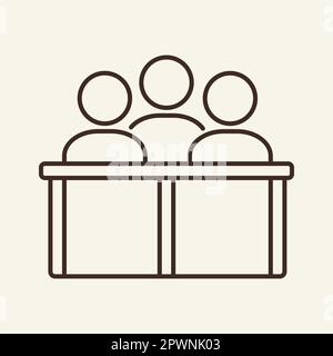 Icône de ligne de juré Illustration de Vecteur