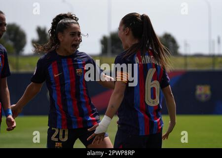 ARI Mingueza - FC Barcelona B Femenino 3-2 RCDEspanyol Femenino Banque D'Images