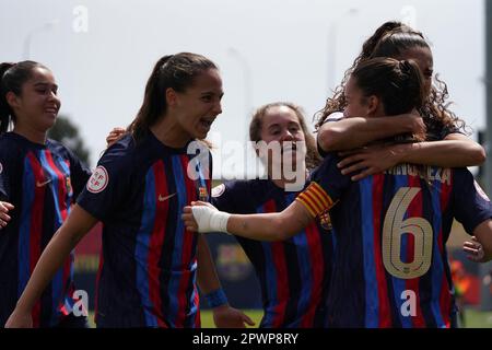 ARI Mingueza - FC Barcelona B Femenino 3-2 RCDEspanyol Femenino Banque D'Images