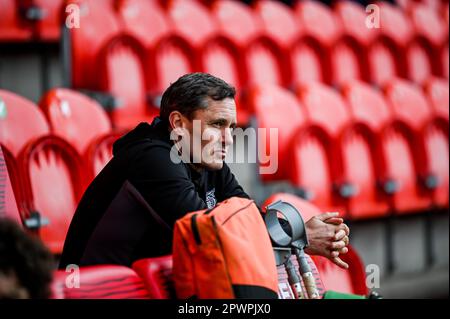 Paul Hurst lors du match de football de la Sky Bet EFL League deux entre Doncaster Rovers FC et Grimsby Town FC au stade Eco-Power, Doncaster, Engl Banque D'Images