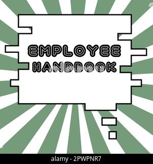 Rédaction affichant le texte Manuel de l'employé, concept Internet document qui contient les procédures opérationnelles de l'entreprise Banque D'Images