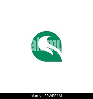 Logo G Leaf. G logo nature Illustration de Vecteur