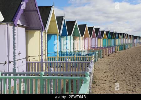 Les cabanes de plage Banque D'Images