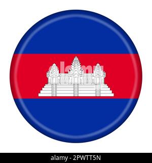 Illustration de l'indicateur de bouton Cambodge 3D avec masque Banque D'Images