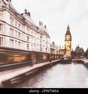 Peinture aquarelle sur toile. Illustration de voyage imprimable, motif en tissu, à utiliser dans les illustrations. Londres Royaume-Uni Banque D'Images