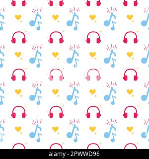 Motif musical. Modèle musical. Musique sans coutures. Motif musical sans couture Illustration de Vecteur