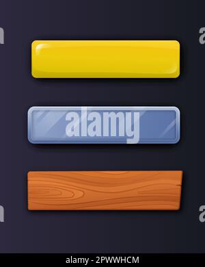 Boutons de jeu définis Illustration de Vecteur