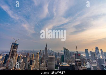 Manhattan Midtown avec vue sur la ville Banque D'Images