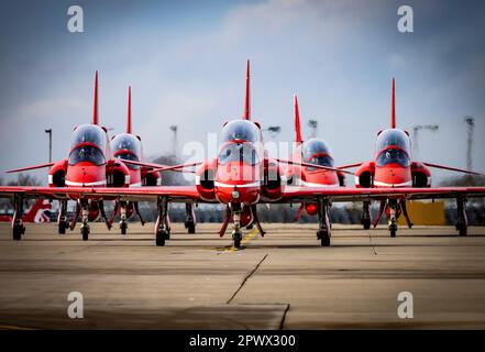 Mouvements rapides de jet pendant l'exercice Cobra Warrior 23-1 à la RAF Waddington Mars 2023. Photos de John Lambeth Banque D'Images