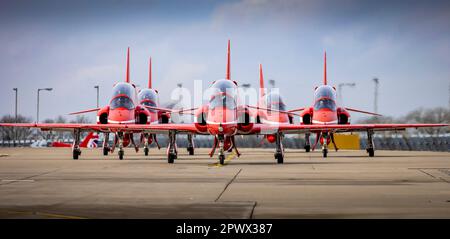 Mouvements rapides de jet pendant l'exercice Cobra Warrior 23-1 à la RAF Waddington Mars 2023. Photos de John Lambeth Banque D'Images