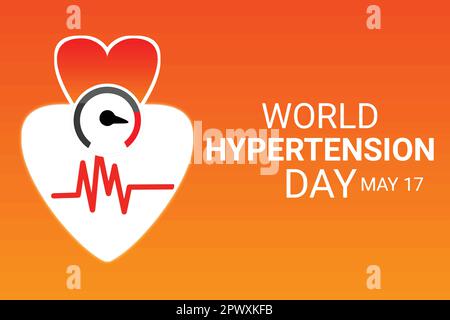 Journée mondiale de l'hypertension. Mai. Illustration vectorielle pour la carte de vœux, l'affiche et la bannière Illustration de Vecteur