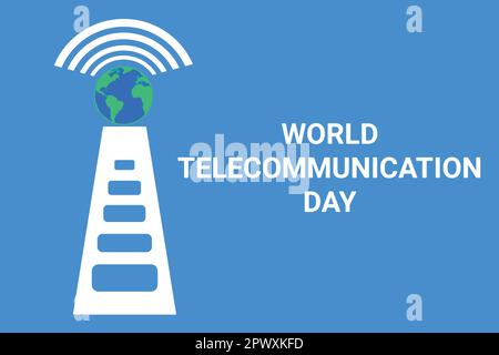 Illustration vectorielle de la Journée mondiale des télécommunications. Convient aux cartes de vœux, affiches et bannières Illustration de Vecteur